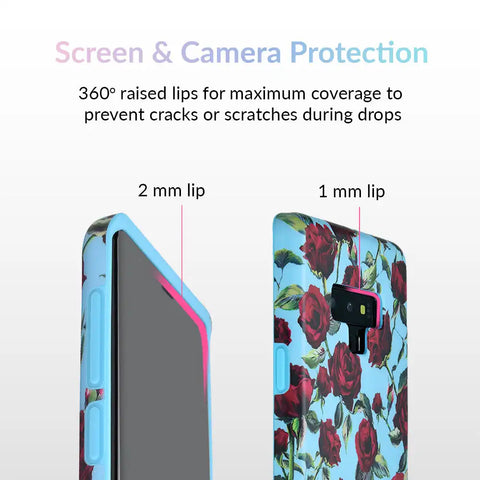 Blue Roses Floral Samsung Galaxy Case