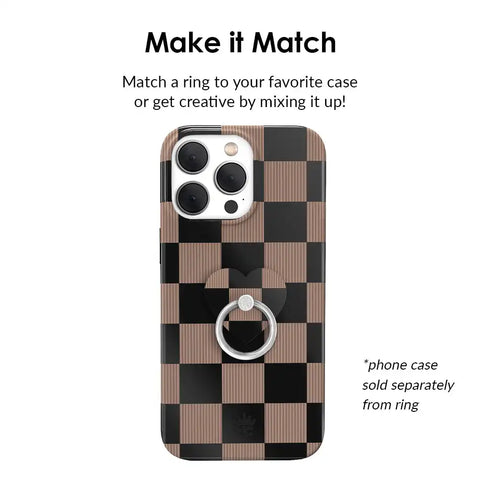 Mocha Vibe Checkered Phone Ring
