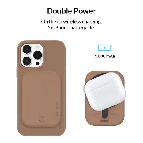 Brown Portable MagSafe Charger Power Pack