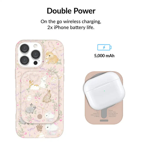 Bunnies & Bows Portable MagSafe Charger Power Pack