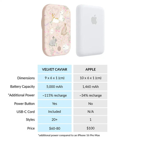 Bunnies & Bows Portable MagSafe Charger Power Pack