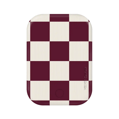 Burgundy Vibe Checker Portable MagSafe Charger Power Pack