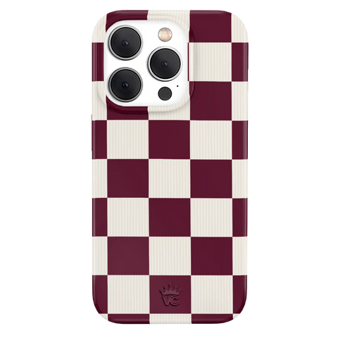 Burgundy Vibe Check iPhone Case