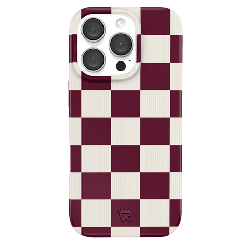 Burgundy Vibe Check iPhone Case