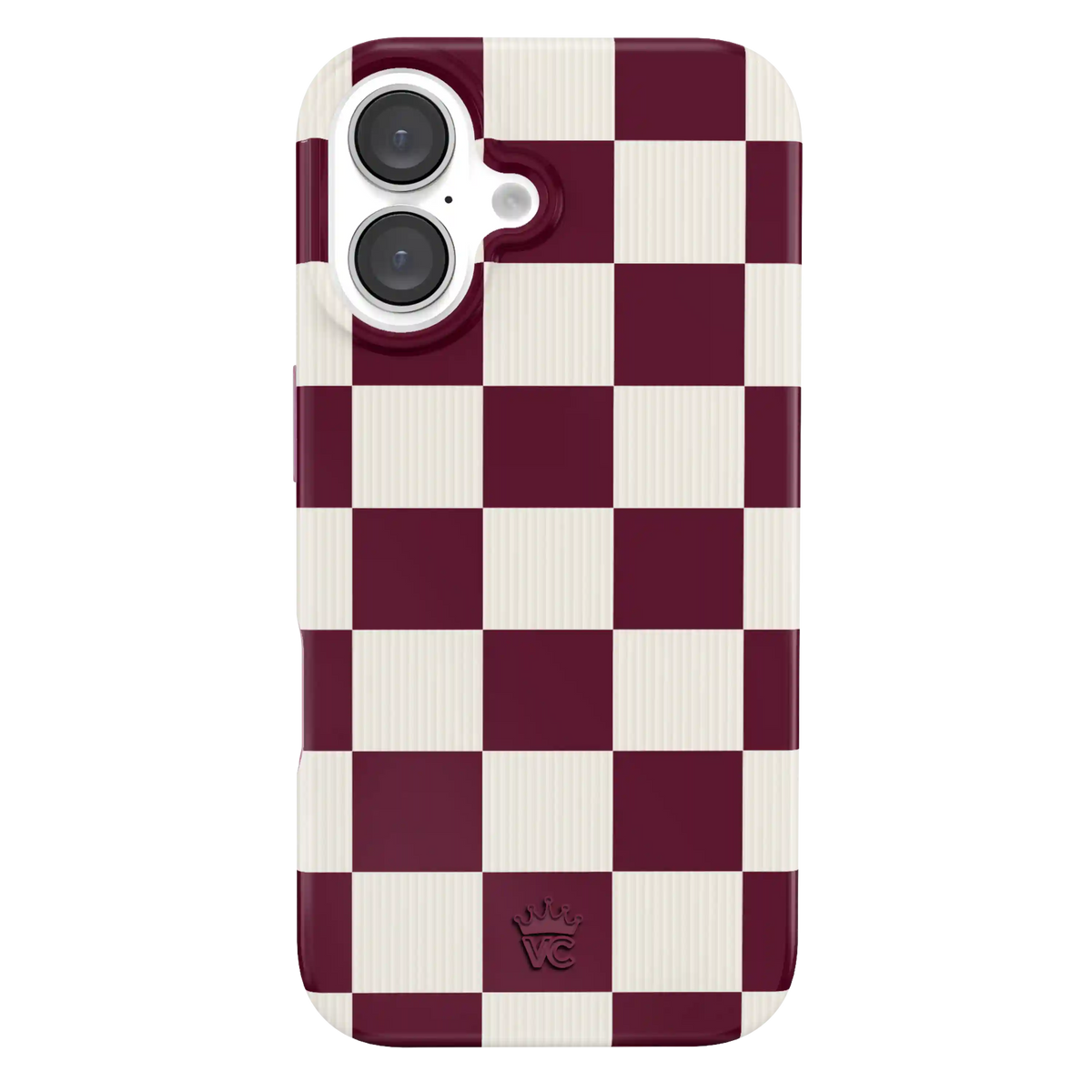 Burgundy Vibe Check iPhone Case