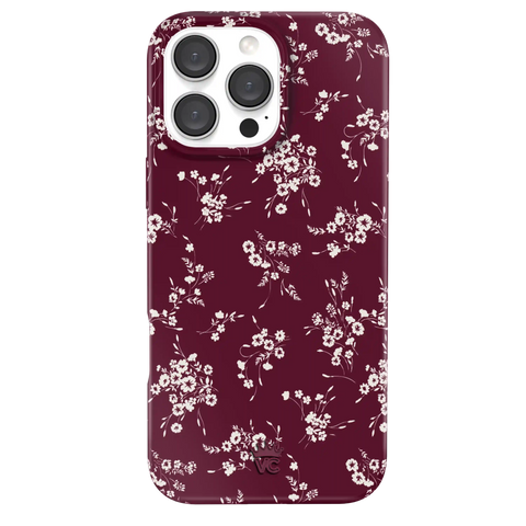 French Burgundy Floral iPhone Case