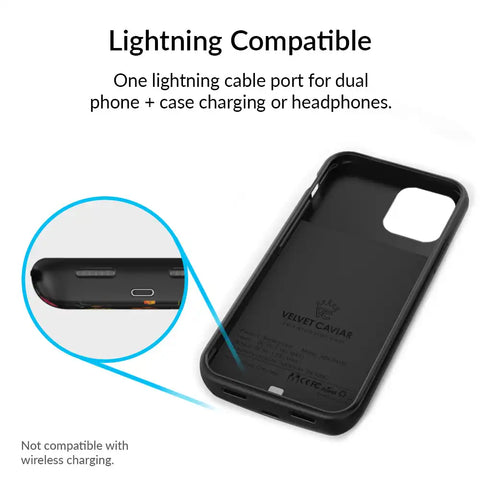 Black Wildflower iPhone Charging Case