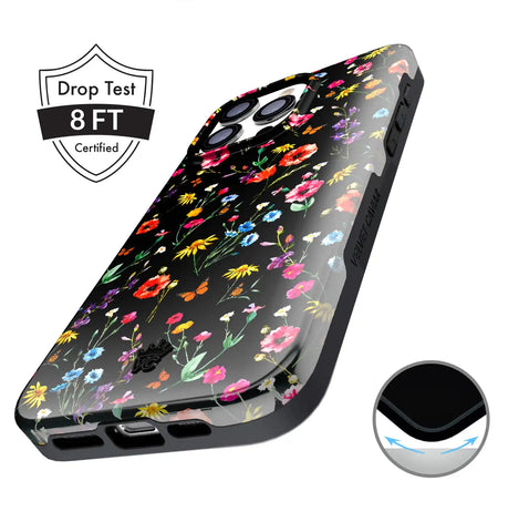 Black Wildflower iPhone Case