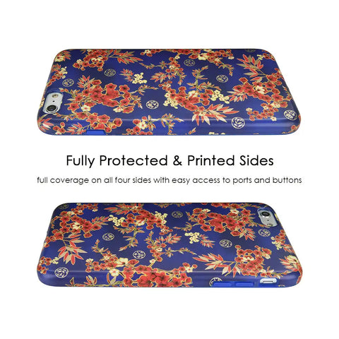 Cherry Blossom Floral Chrome iPhone Case