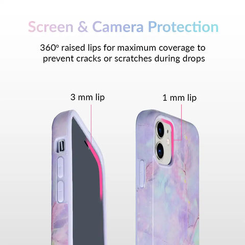Cotton Candy Marble iPhone Case