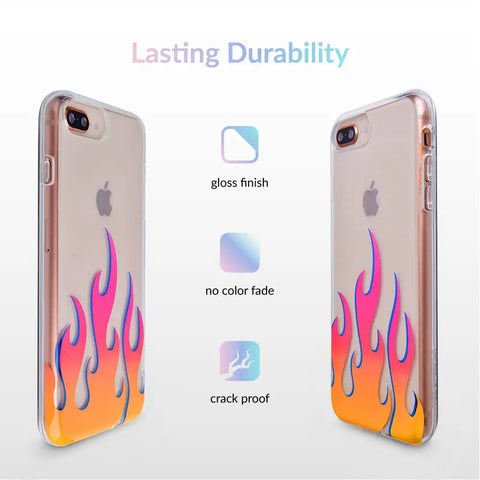 Flames Clear iPhone Case