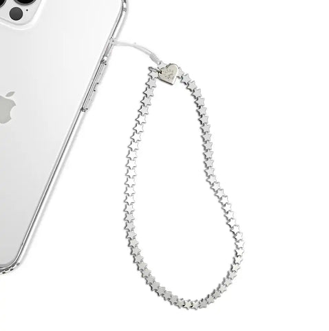 Silver Stars Phone Charm