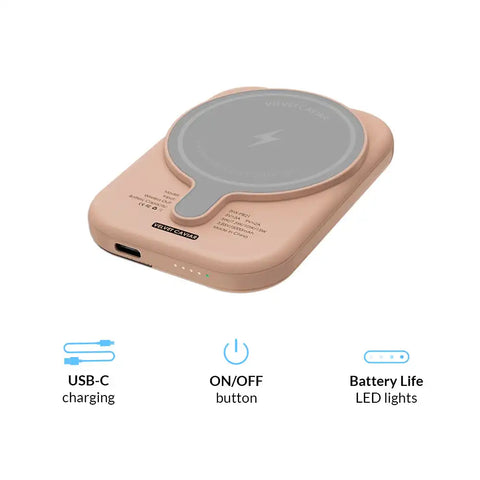 Nude Vibe Checker Portable MagSafe Charger Power Pack