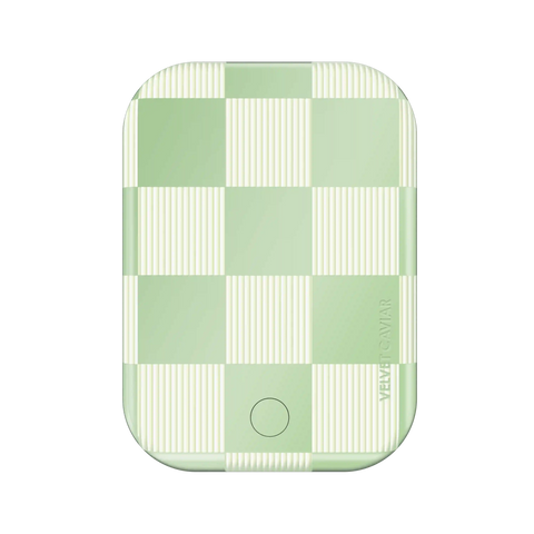 Pistachio Vibe Checkered Portable MagSafe Charger Power Pack