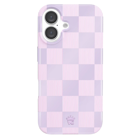 Lilac Vibe Checkered iPhone Case