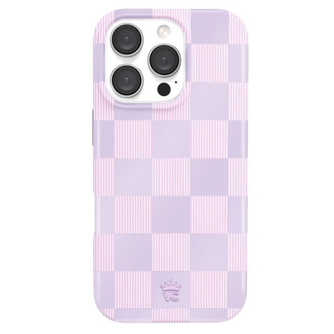 Lilac Vibe Checkered iPhone Case