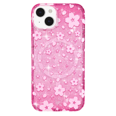 Cherry Blossom Glitter iPhone Case