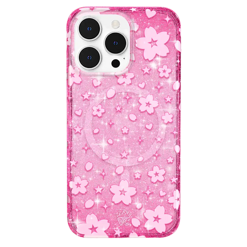 Cherry Blossom Glitter iPhone Case