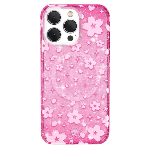 Cherry Blossom Glitter iPhone Case