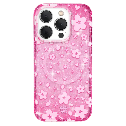 Cherry Blossom Glitter iPhone Case