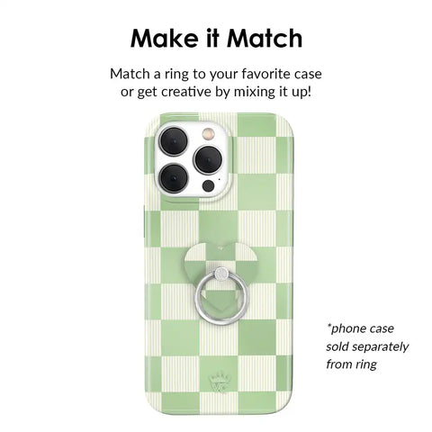 Pistachio Vibe Checkered Phone Ring