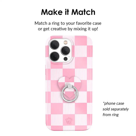 Pink Vibe Checkered Phone Ring