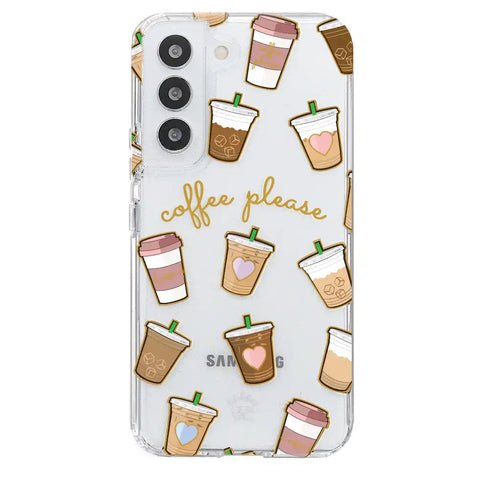 Coffee First Clear Samsung Galaxy Case