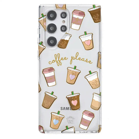 Coffee First Clear Samsung Galaxy Case