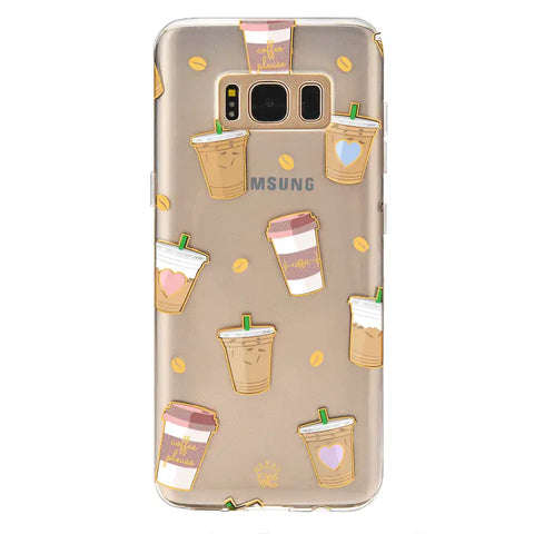 Coffee First Clear Samsung Galaxy Case