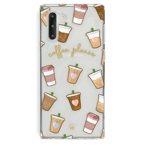 Coffee First Clear Samsung Galaxy Case