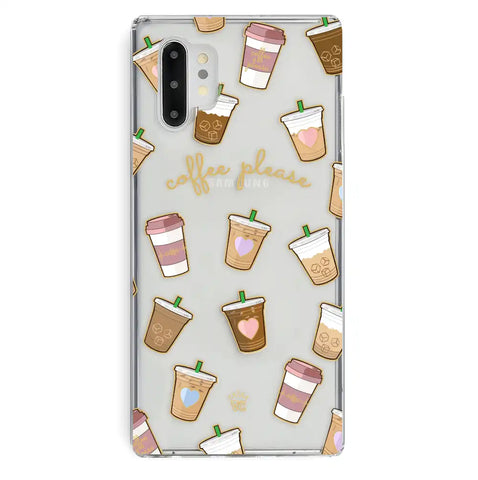 Coffee First Clear Samsung Galaxy Case