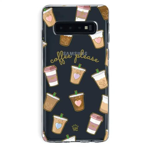 Coffee First Clear Samsung Galaxy Case