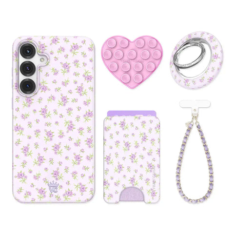 Dainty Lilac Floral Samsung Bundle Set