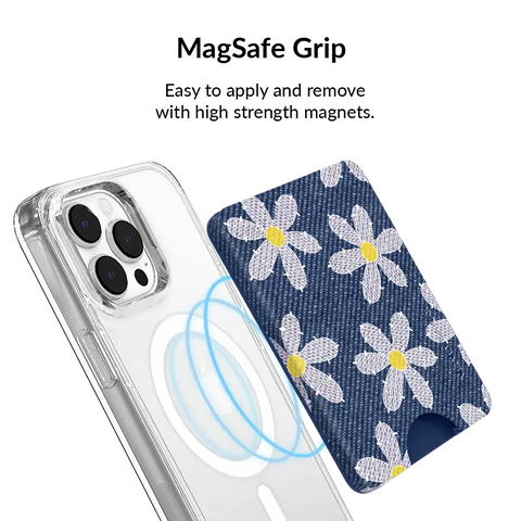 Denim Daisy MagSafe Wallet