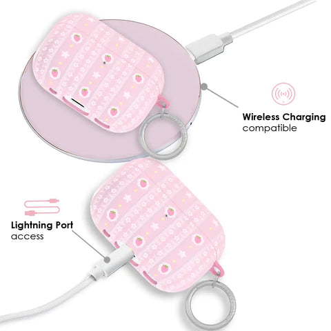 Strawberry Macaron AirPod Case