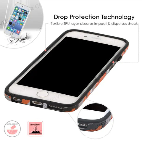 Orange Camo iPhone Case