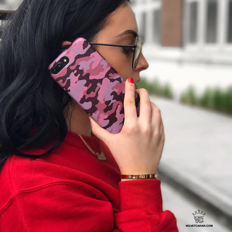 Dusty Rose Camo iPhone Case