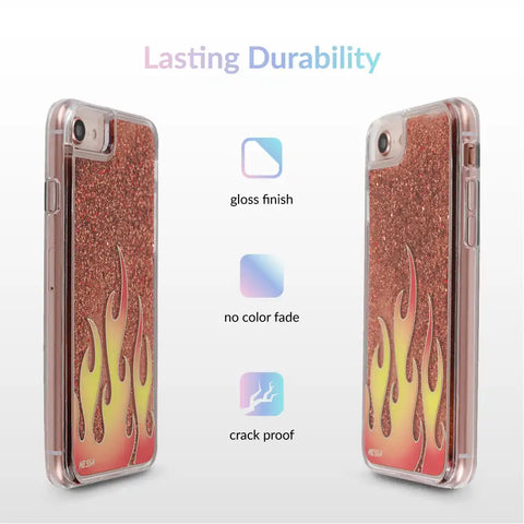 Glitter Flames iPhone Case by Nessa