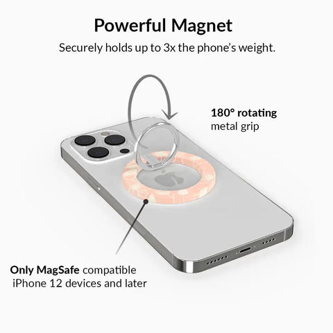 Peach Blossom Floral MagSafe Ring