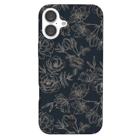 Floral Rose Gold Chrome iPhone Case