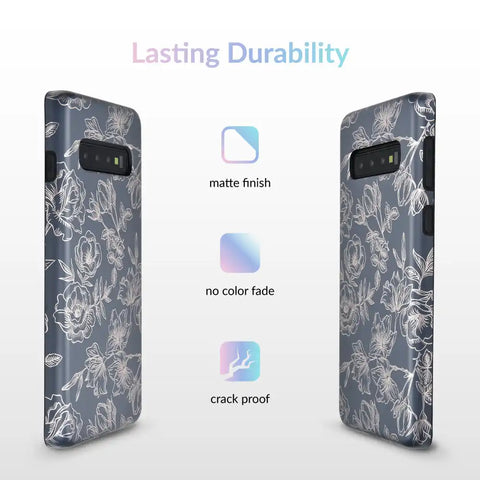 Floral Rose Gold Chrome Samsung Galaxy Case