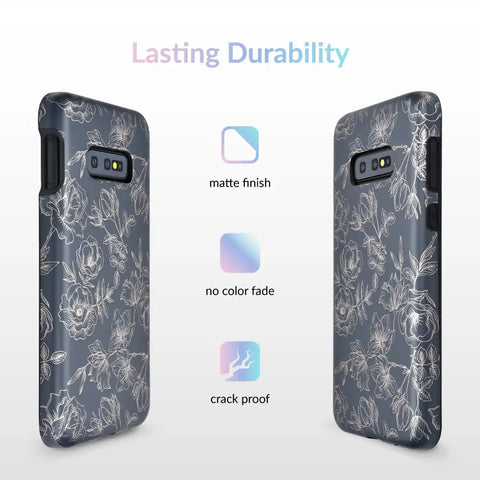 Floral Rose Gold Chrome Samsung Galaxy Case