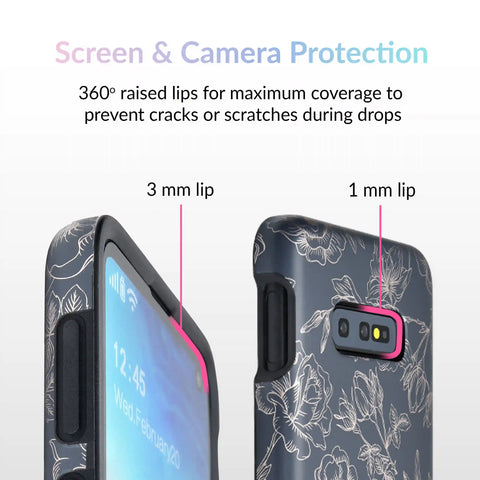 Floral Rose Gold Chrome Samsung Galaxy Case
