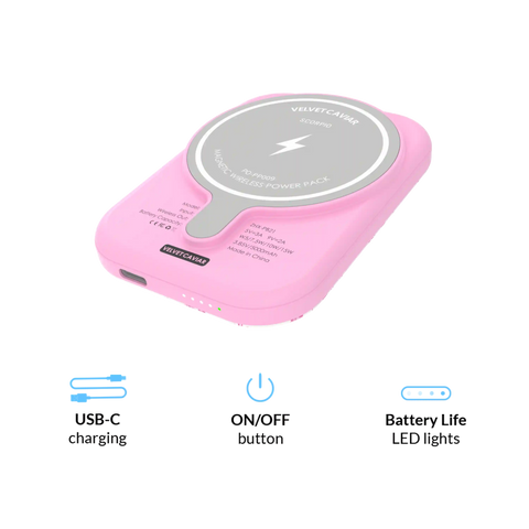 French Rose Floral Portable MagSafe Charger Power Pack