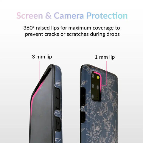 Floral Rose Gold Chrome Samsung Galaxy Case