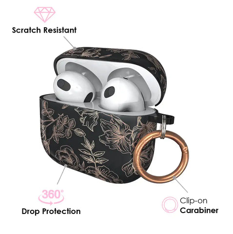 Floral Chrome Airpods Case