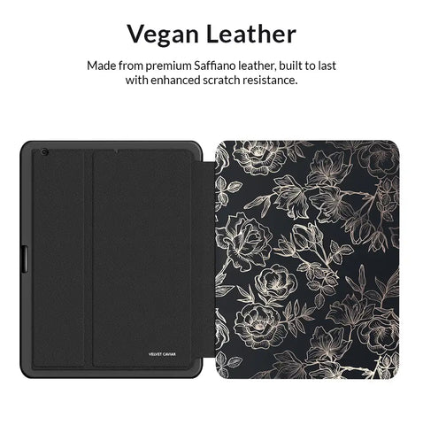 Floral Rose Gold Chrome iPad Case