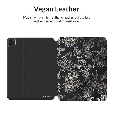 Floral Rose Gold Chrome iPad Case