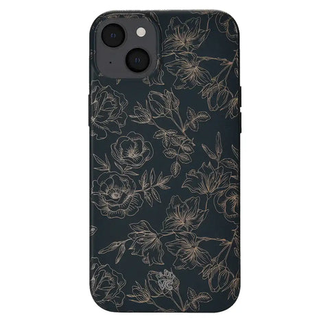 Floral Rose Gold Chrome iPhone Case