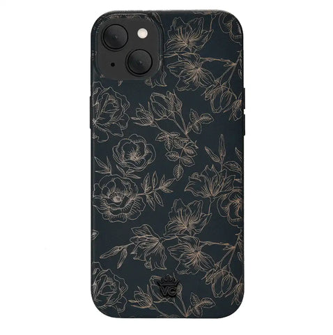 Floral Rose Gold Chrome iPhone Case